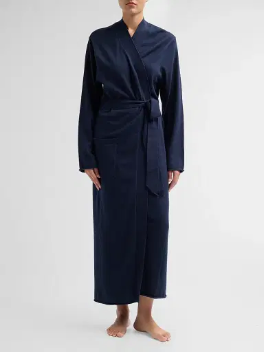 Papinelle Women's Cotton-Cashmere Tie-Waist Robe | Thumbnail 2 Papinelle Women's Cotton-Cashmere Tie-Waist Robe | Thumbnail 2