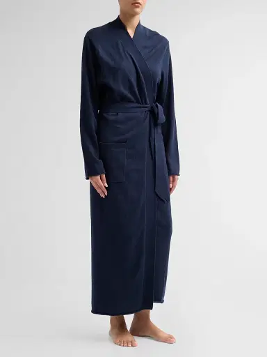 Papinelle Women's Cotton-Cashmere Tie-Waist Robe | Thumbnail 4 Papinelle Women's Cotton-Cashmere Tie-Waist Robe | Thumbnail 4