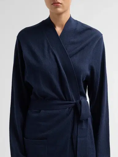 Papinelle Women's Cotton-Cashmere Tie-Waist Robe | Thumbnail 5 Papinelle Women's Cotton-Cashmere Tie-Waist Robe | Thumbnail 5