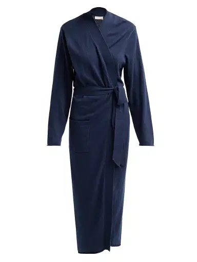 Papinelle Women's Cotton-Cashmere Tie-Waist Robe | Thumbnail 1 Papinelle Women's Cotton-Cashmere Tie-Waist Robe | Thumbnail 1