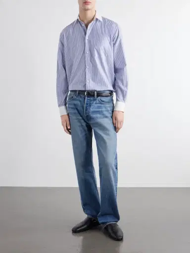 TOTEME Striped Cotton-Poplin Shirt - Men | Thumbnail 2