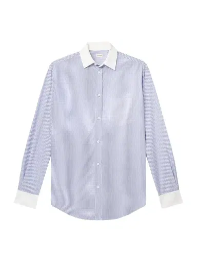 TOTEME Striped Cotton-Poplin Shirt - Men | Thumbnail 1