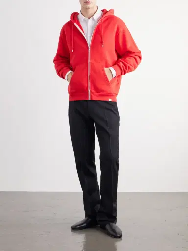 TOTEME Cotton-Fleece Zip-Up Hoodie - Men | Thumbnail 2