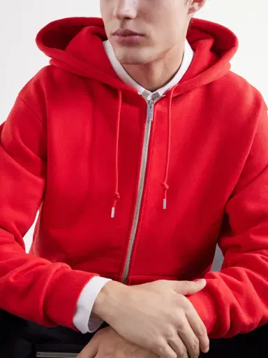 TOTEME Cotton-Fleece Zip-Up Hoodie - Men | Thumbnail 5