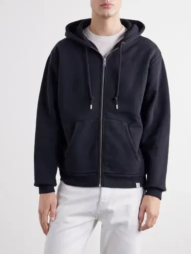 TOTEME Cotton-Fleece Zip-Up Hoodie - Men | Thumbnail 3