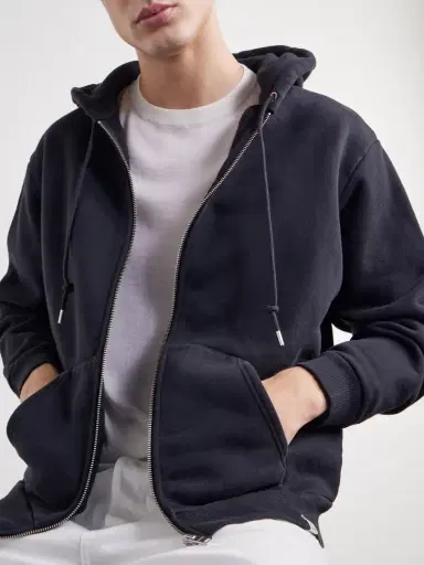 TOTEME Cotton-Fleece Zip-Up Hoodie - Men | Thumbnail 5