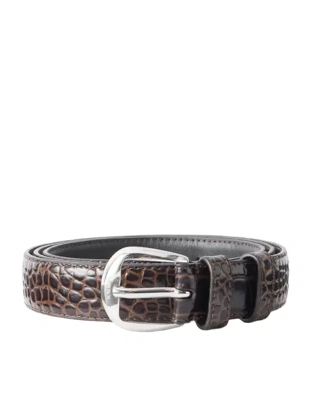 TOTEME 2.5cm Croc-Effect Leather Belt - Men