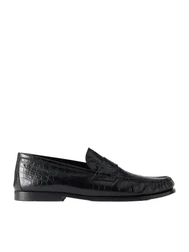TOTEME Croc-Effect Leather Loafers - Men | Thumbnail 1