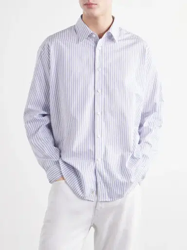 TOTEME Striped Cotton-Poplin Shirt - Men | Thumbnail 3