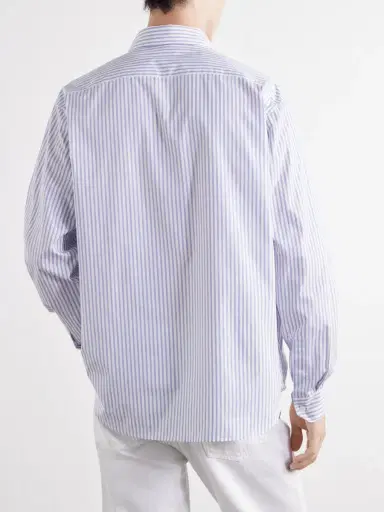 TOTEME Striped Cotton-Poplin Shirt - Men | Thumbnail 4