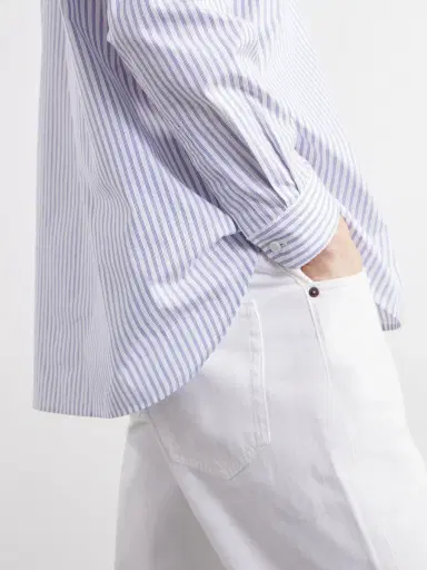 TOTEME Striped Cotton-Poplin Shirt - Men | Thumbnail 5