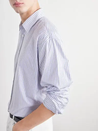 TOTEME Striped Cotton-Poplin Shirt - Men | Thumbnail 6