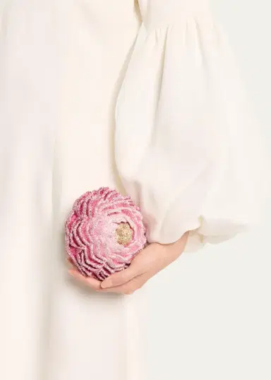 Judith Leiber Couture Peony Crystal-Embellished Clutch Bag | Thumbnail 2
