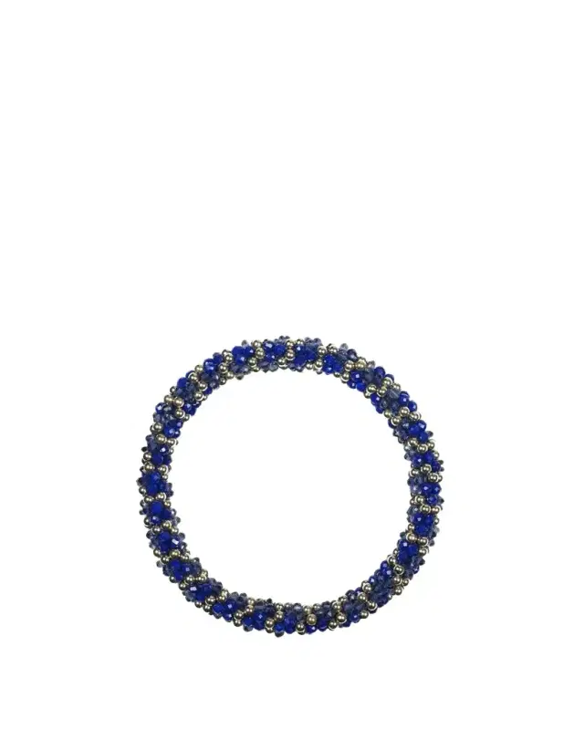 Meredith Frederick 14K Gold Lapis and Iolite Beaded Bracelet