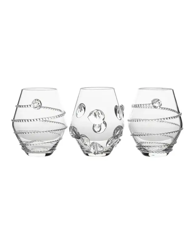 Juliska Set of 3 Assorted Mini Vases, Clear