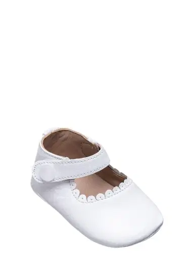 Elephantito Girl's Scalloped Leather Mary Jane, Baby | Thumbnail 1