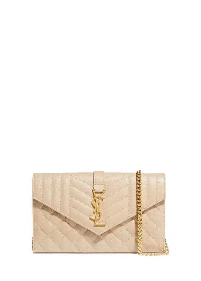 Saint Laurent Envelope Triquilt YSL Crossbody in Grained Leather