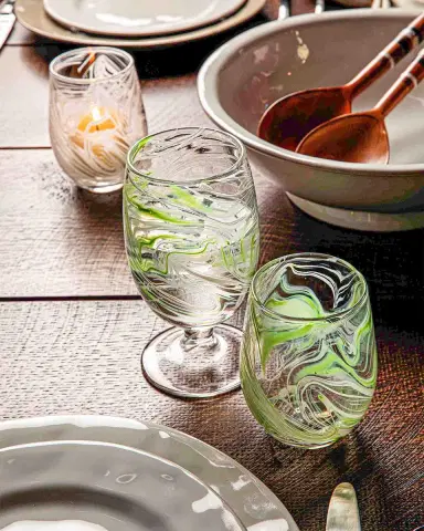 Juliska Puro Marbled Stemless Wine Glass, 15 oz. | Thumbnail 3 Juliska Puro Marbled Stemless Wine Glass, 15 oz. | Thumbnail 3