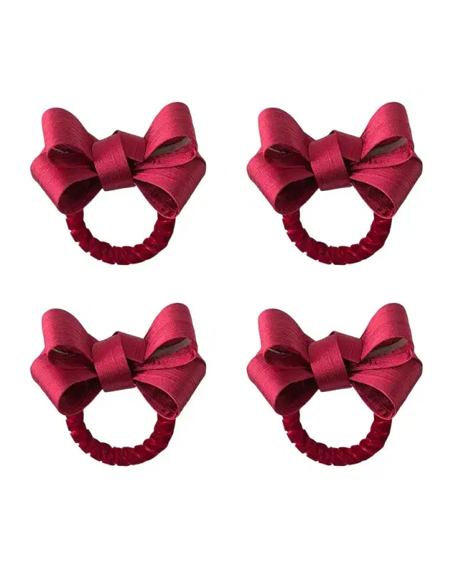 Juliska Tuxedo Stewart Tartan Napkin Rings, Set of 4