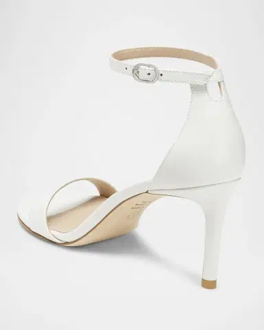 Stuart Weitzman Nudist Leather Ankle-Strap Sandals | Thumbnail 4