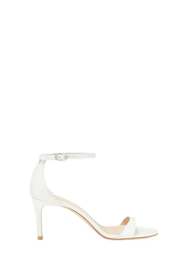 Stuart Weitzman Nudist Leather Ankle-Strap Sandals