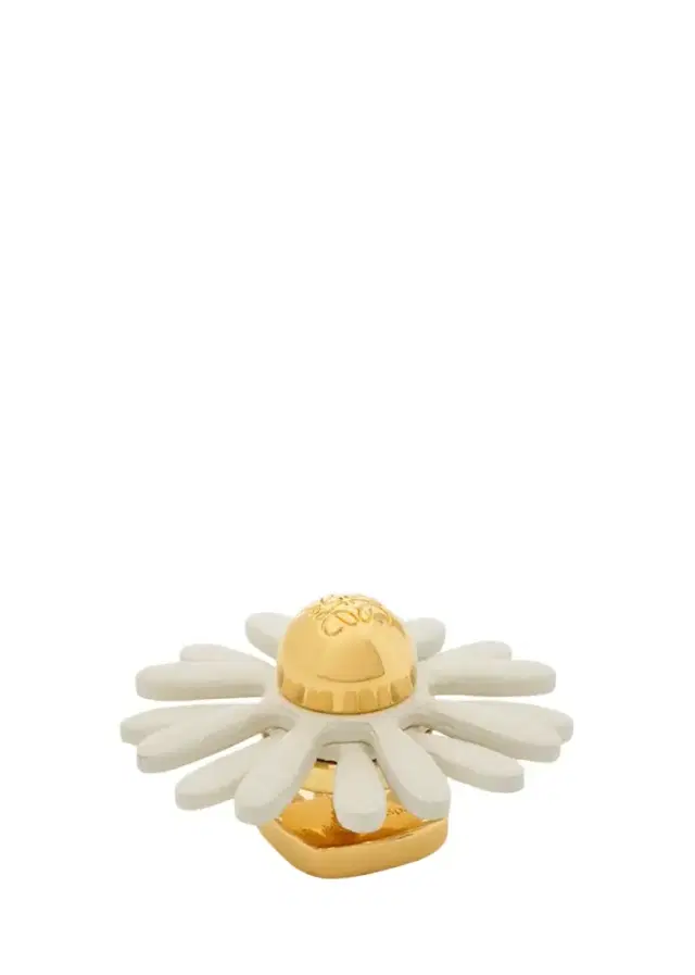 Loewe Flower Pin in Brass and Calfskin