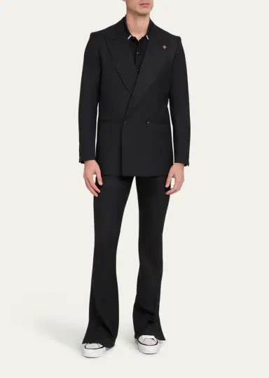 AMIRI Men's MA Double-Breasted Wool Blazer | Thumbnail 2