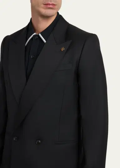 AMIRI Men's MA Double-Breasted Wool Blazer | Thumbnail 5