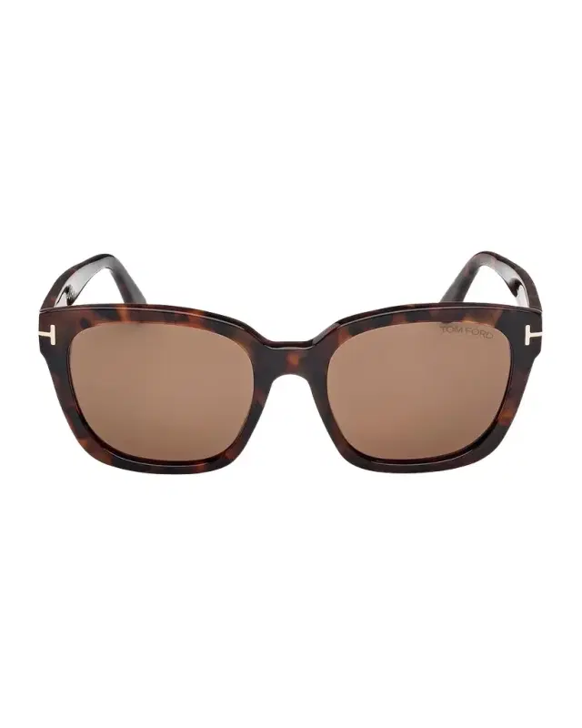 Tom Ford Haylay Acetate Rectangle Sunglasses