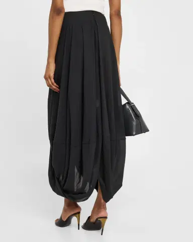 TOTEME Draped Cocoon Maxi Skirt | Thumbnail 3
