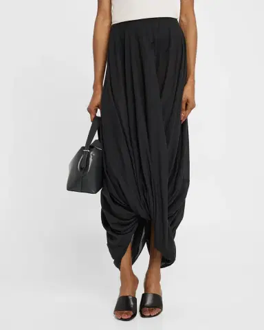 TOTEME Draped Cocoon Maxi Skirt | Thumbnail 4
