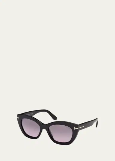 Tom Ford Linda-02 Polarized Acetate Cat-Eye Sunglasses | Thumbnail 2