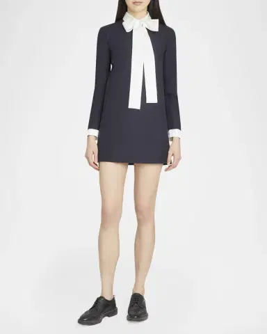 Thom Browne Tie-Neck Straight Shift Dress | Thumbnail 2