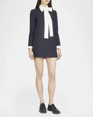 Thom Browne Tie-Neck Straight Shift Dress | Thumbnail 4