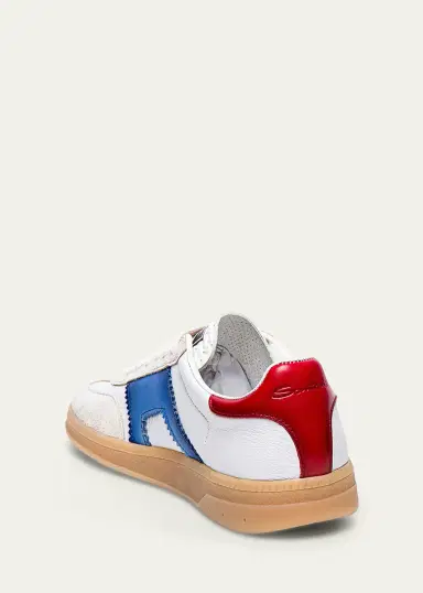 Santoni DBA Mixed Leather Low-Top Sneakers | Thumbnail 2