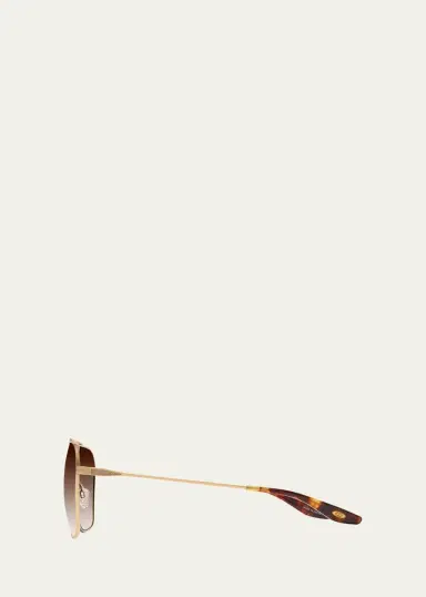 BARTON PERREIRA Rizzo 60mm Aviator Titanium Sunglasses | Thumbnail 3