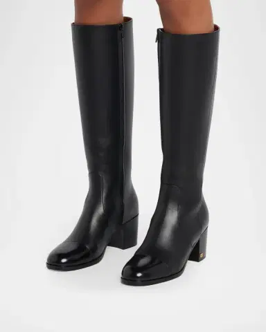 Valentino Garavani 60mm Zimmy Leather Knee-High Boots | Thumbnail 2 Valentino Garavani 60mm Zimmy Leather Knee-High Boots | Thumbnail 2