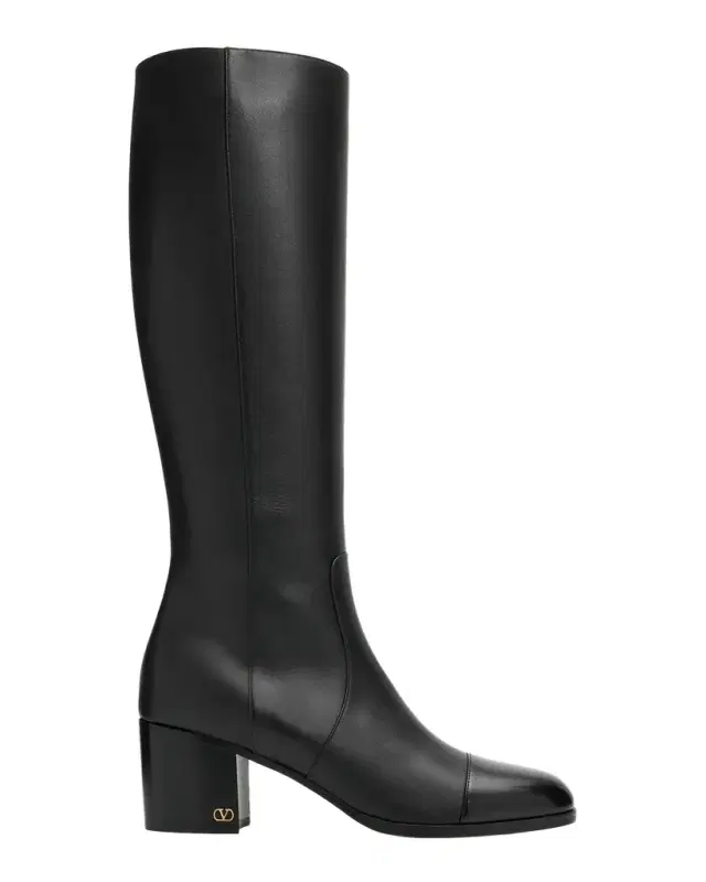Valentino Garavani 60mm Zimmy Leather Knee-High Boots