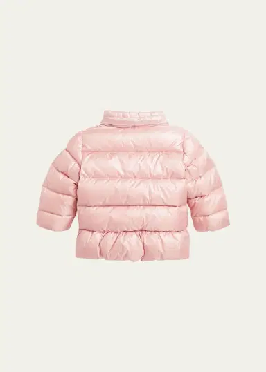 Polo Ralph Lauren Girl's Metallic Embroidered Pony Puffer Coat, Size 9M-24M | Thumbnail 2