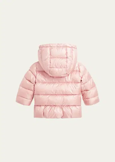 Polo Ralph Lauren Girl's Metallic Embroidered Pony Puffer Coat, Size 9M-24M | Thumbnail 3
