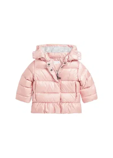 Polo Ralph Lauren Girl's Metallic Embroidered Pony Puffer Coat, Size 9M-24M | Thumbnail 1