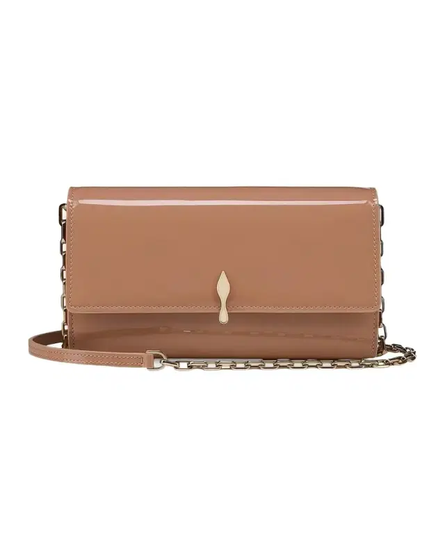 Christian Louboutin Bettina Wallet on Chain in Glossy Leather