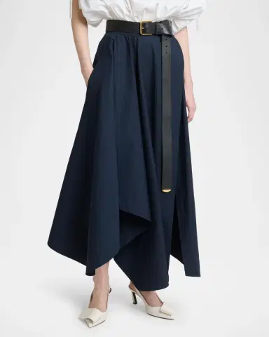 Givenchy Asymmetric Handkerchief Midi Flare Skirt | Thumbnail 4