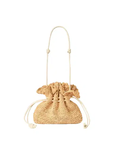 BTB Los Angeles Marcela Raffia Drawstring Bucket Bag | Thumbnail 2 BTB Los Angeles Marcela Raffia Drawstring Bucket Bag | Thumbnail 2