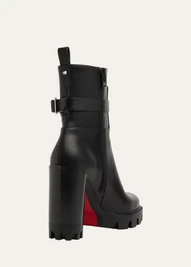Christian Louboutin 100mm Dianouchett Leather Red Lug Sole Ankle Boots | Thumbnail 2 Christian Louboutin 100mm Dianouchett Leather Red Lug Sole Ankle Boots | Thumbnail 2