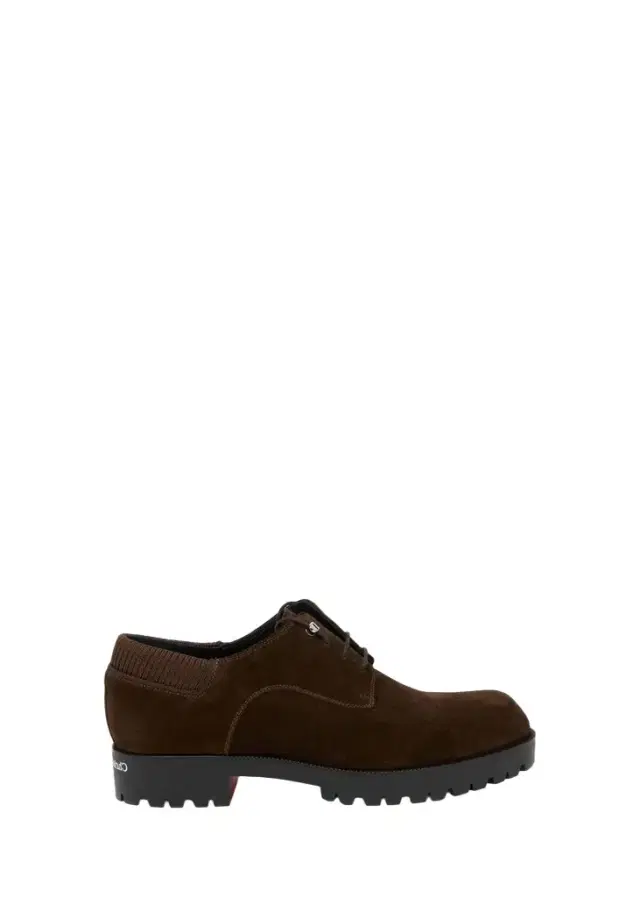 Christian Louboutin Men's Cavafield Leather Lug-Sole Derby Shoes