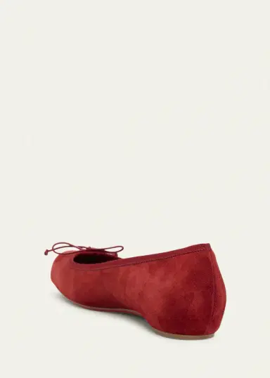 Christian Louboutin Cassia Nodo Suede Ballerina Flats | Thumbnail 2