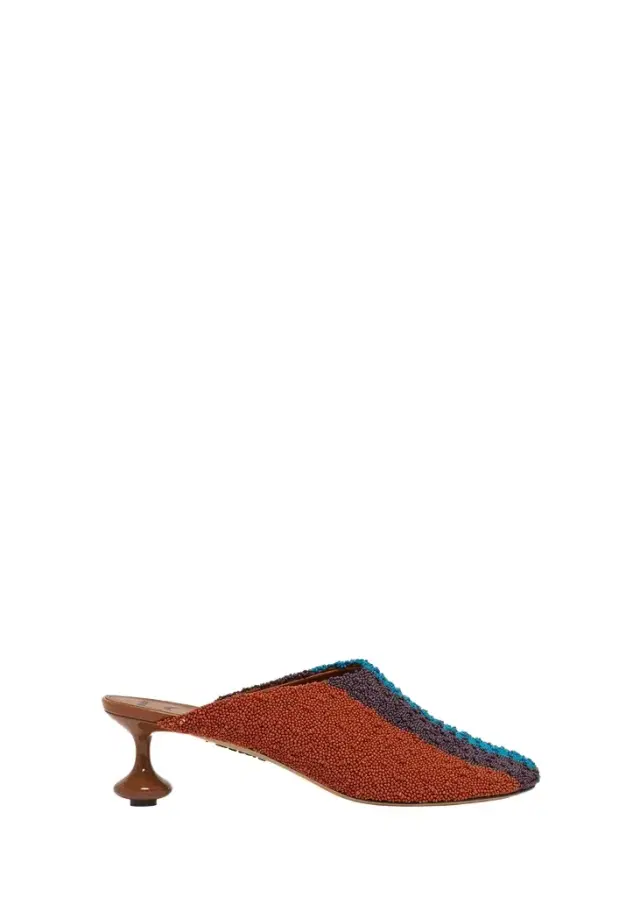 Loewe x Albers Toy Embroidered Canvas Mules