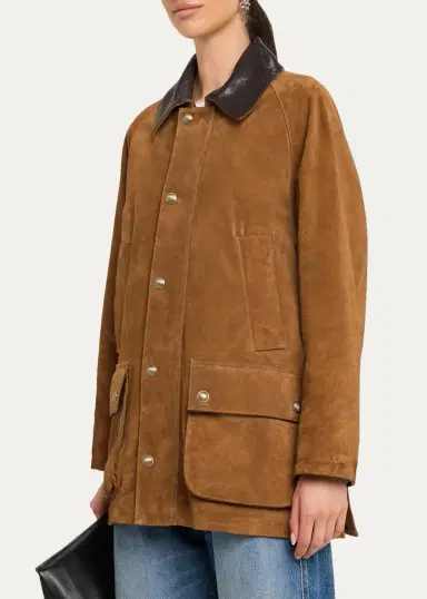 Nili Lotan Kedem Suede Parka Jacket | Thumbnail 4 Nili Lotan Kedem Suede Parka Jacket | Thumbnail 4