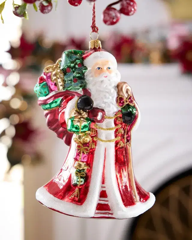 Exclusive Santa with Sack of Presents Christmas Ornament